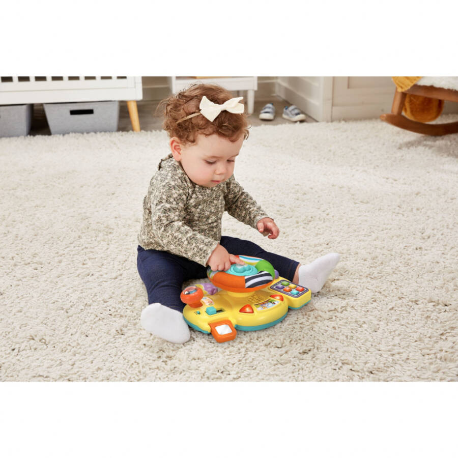 VTech chaqaloq Bopping & Cruising Baby Driver plastik, peluş chaqaloq va yosh bolalar o'yinchoqlari - 8