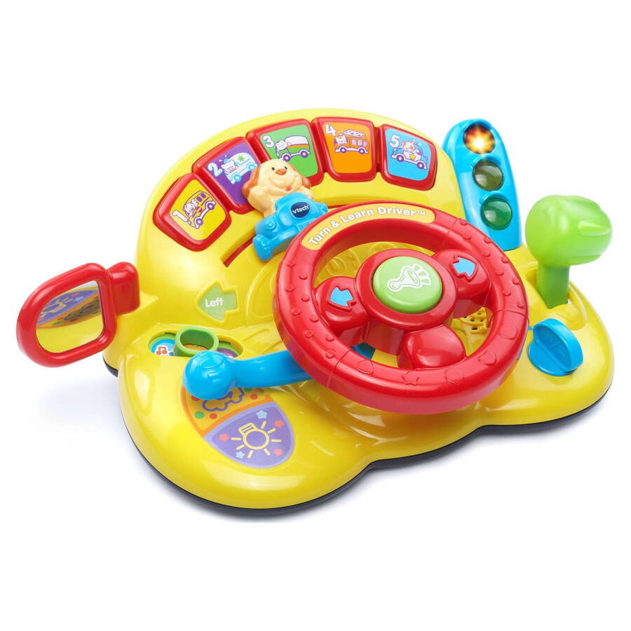 VTech Dön ve Öğren Şoför, Bebekler için Rol Oynama Oyuncağı, Hayvanları ve Renkleri Öğretir - 5