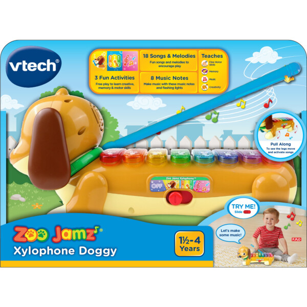 VTech® Hayvonot bog'i Jamz® It Xylofon o'yinchoq Musiqa asboblari Chaqaloq va yosh bolalar uchun o'yinchoqlar - 18