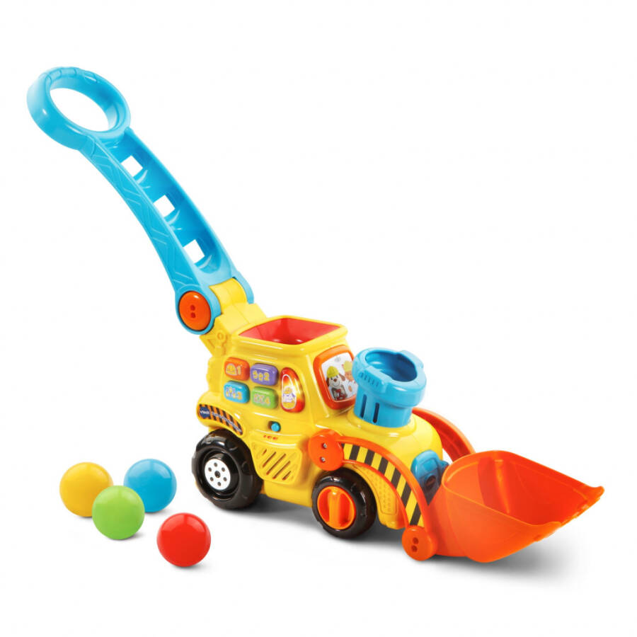 VTech Pop-a-Balls - Push and Pop Bulldozer Push & Pull Toys with Accessories Included, Baby and Toddler Toys - 1