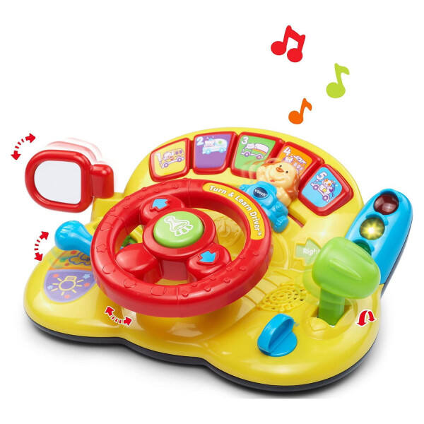 VTech Поворот и Учимся Водитель, Ролевая Игра для Малыша, Учит Животным, Цветам - 11