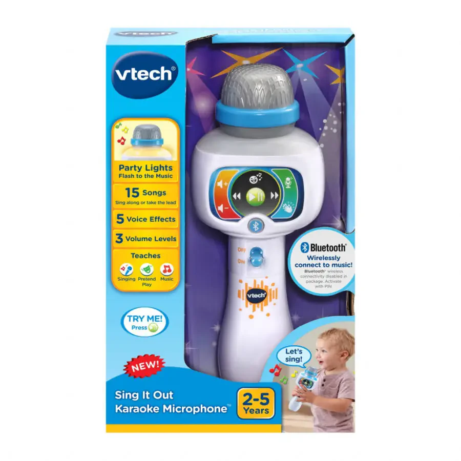 VTech Sing It Out Karaoke Mikrofoni™ Oʻyinchoq Musiqa Asboblari Chaqaloq va Goʻdaklar uchun Oʻyinchoqlar - 7