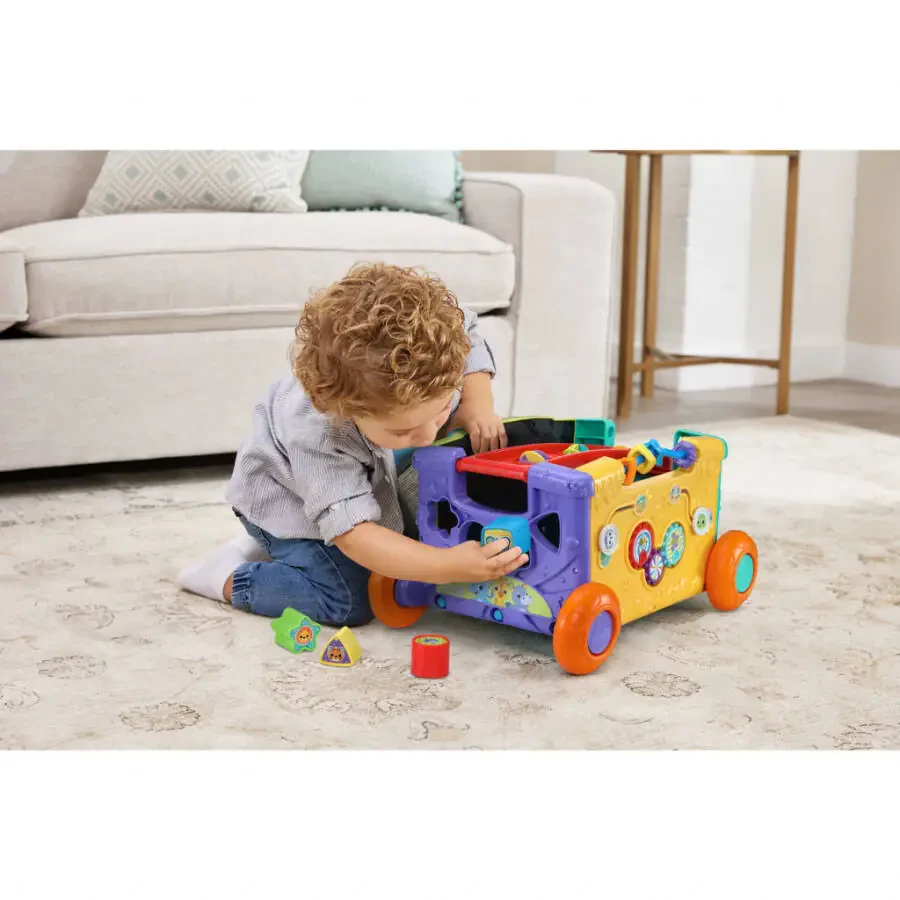 VTech Sort & Discover Activity Wagon Push & Pull Toys with Accessories Included - 7