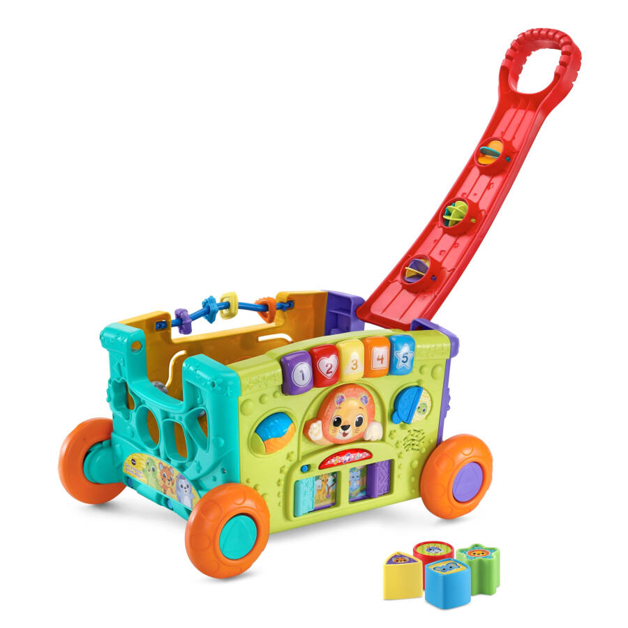 VTech Sort & Discover Activity Wagon Push & Pull Toys with Accessories Included - 23