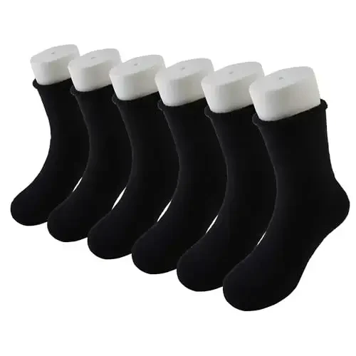 VWU Baby Toddler Kids Ankle Crew Paypoqlar Tutqichli Unisex Iliq Qalin Paxta Qishki Paypoqlar 0-10 Yil 6/8 Paket - 7