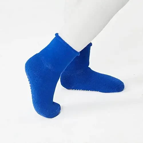 VWU Baby Toddler Kids Ankle Crew Socks with Grips Unisex Warm Thick Cotton Winter Socks 0-10 Years 6/8 Pack - 2