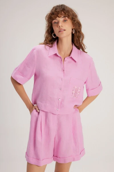 Вышитая рубашка с логотипом - 5