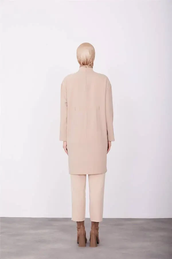 Вышитая туника 23k4718 бежевая - 6