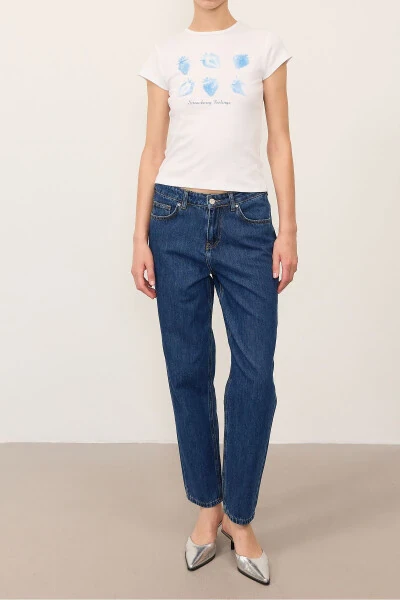 Высокие джинсы Mom Jean Pn5862-1-pns - 6