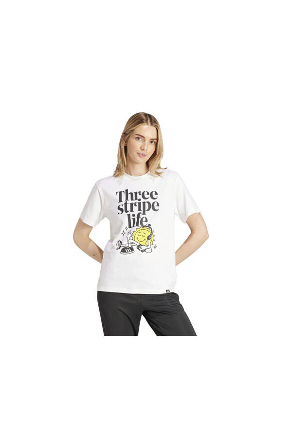 W Positive T Women's Everyday T-Shirt IX6455 White - 3