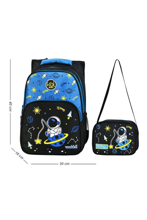 Waddell Astronaut Elementary School Backpack with Lunch Bag - 1