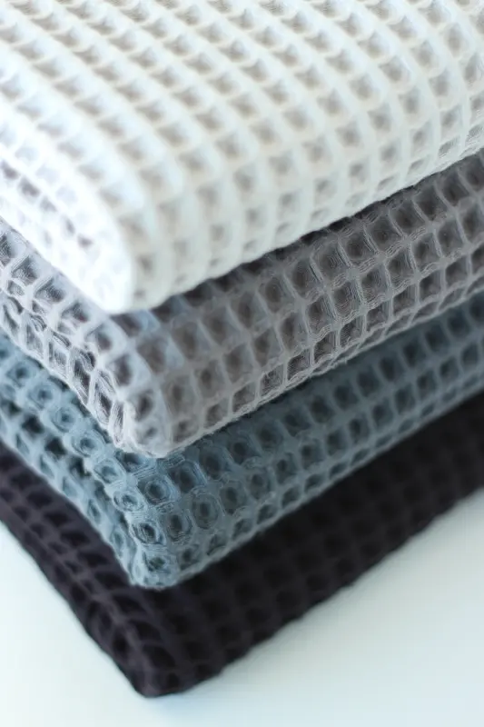 Waffle Baby Blanket 100% Cotton - 75x80 Cm - Swaddle, Towel and Multi-Purpose Use - Indigo-Indigo - 3