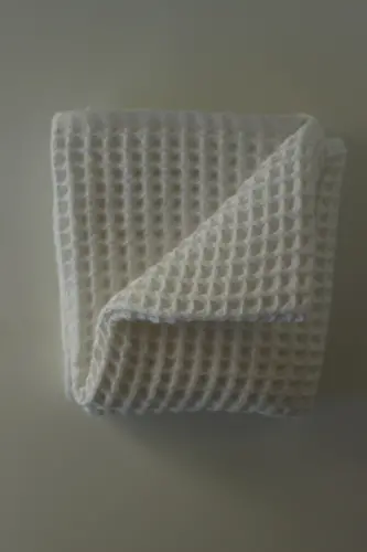 Waffle Baby Blanket 100% Cotton - 75x80 Cm - Swaddle, Towel & Multipurpose Use - White - ANNE SESI (1)