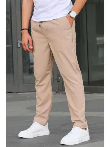 Waffle Kumaş Siyah Basic Erkek Pantolon 6513-Bej - 1