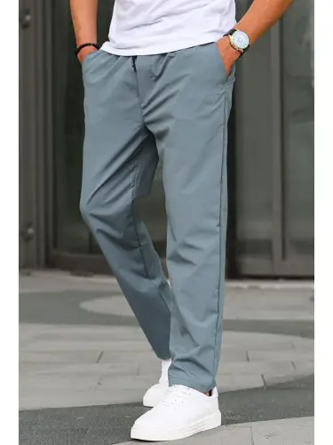 Yeşil Waffle Kumaş Siyah Basic Erkek Pantolon 6513-Yeşil - LC WAIKIKI (1)