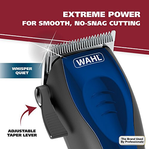 Wahl USA Self Cut Kompakt Şarjlı Kablolu Kuaför Makinesi, Ayarlanabilir İnceltme Kolu ve Kişisel Bakım için 12 Saç Makinesi Kılıfı – Model 79467 - 5