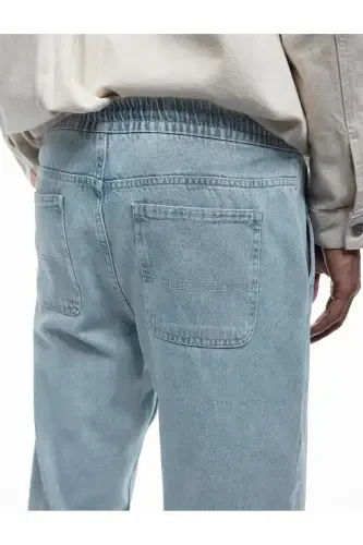 Waist Belted Pocket Detailed Cotton Relaxed Fit Jogg - 3