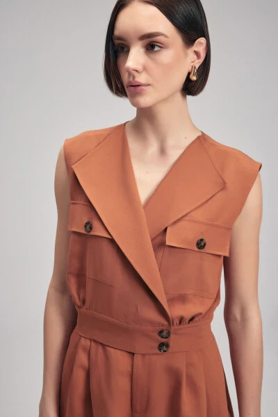 Waist Buttoned Vest - 3