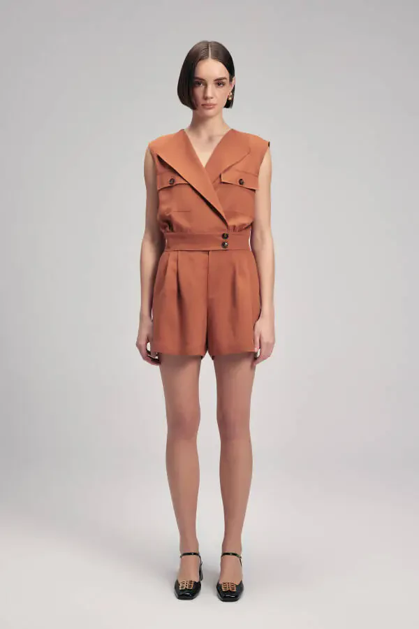 Waist Buttoned Vest - 4