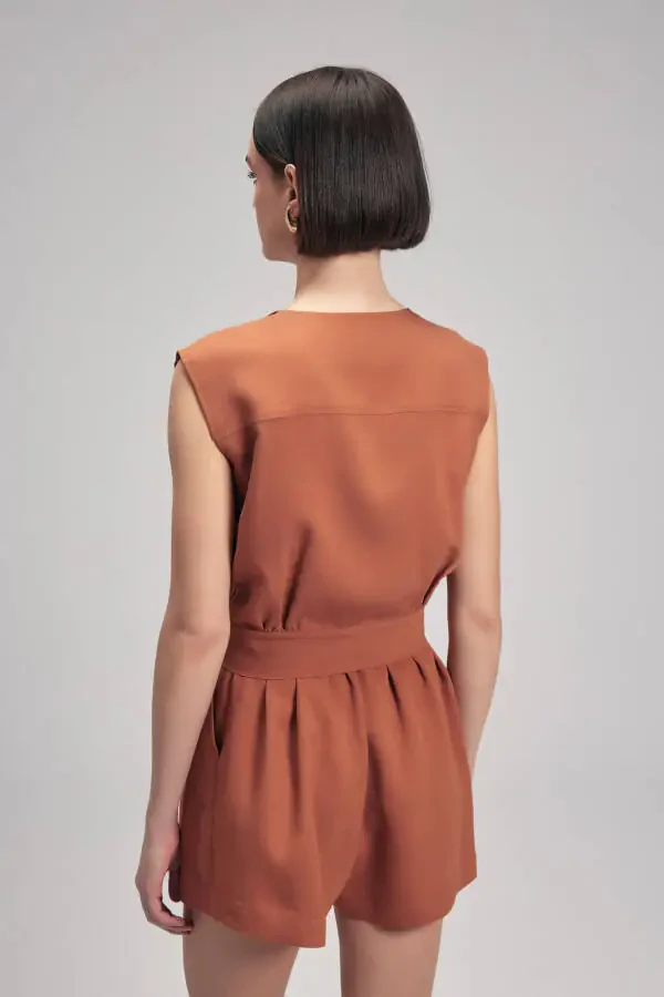 Waist Buttoned Vest - 5