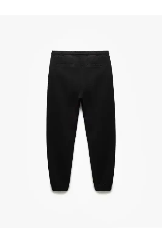 Waistband Tie Chino Pocket Cotton Jogger Pants - 4