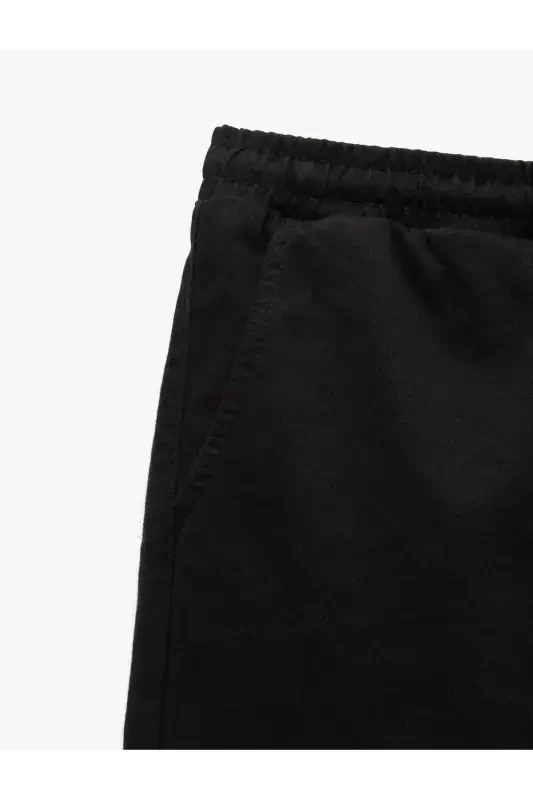 Waistband Tie Chino Pocket Cotton Jogger Pants - 5