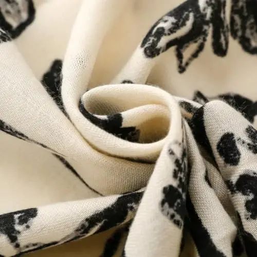 WaJuemy Travel Boho Scarf for Women Casual Lightweight PasModazoneina Scarves Fashion Multicolor Shawl Wraps with Fringed Beads - 5