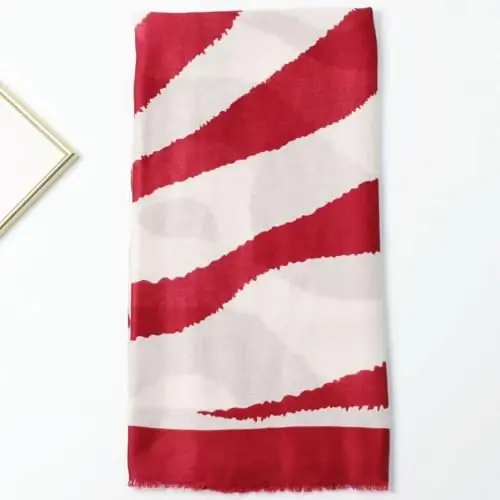 WaJuemy Travel Boho Scarf for Women Casual Lightweight PasModazoneina Scarves Fashion Multicolor Shawl Wraps with Fringed Beads - 3