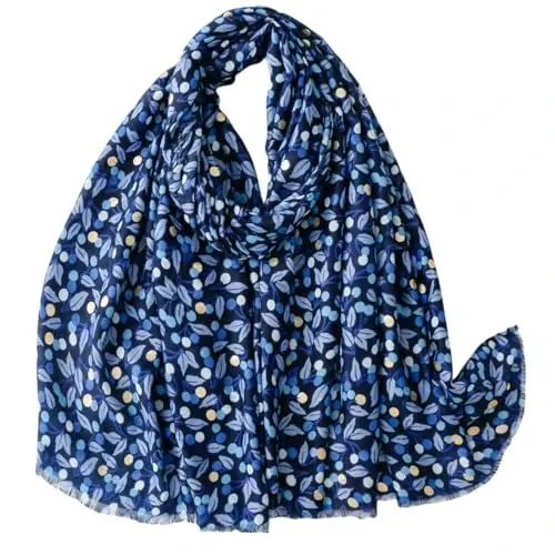 WaJuemy Travel Boho Scarf for Women Casual Lightweight PasModazoneina Scarves Fashion Multicolor Shawl Wraps with Fringed Beads - WAJUEMY