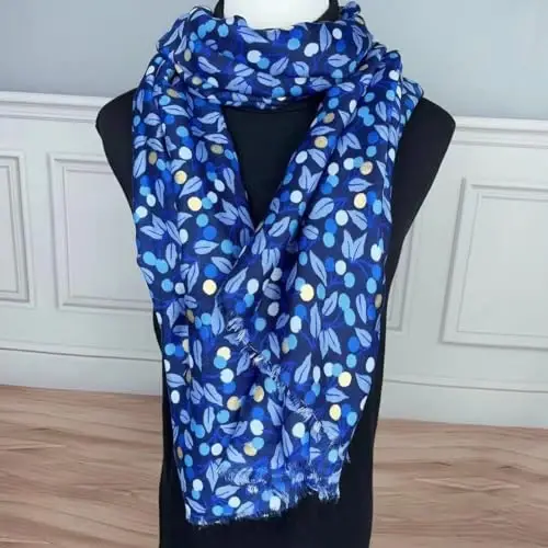 WaJuemy Travel Boho Scarf for Women Casual Lightweight PasModazoneina Scarves Fashion Multicolor Shawl Wraps with Fringed Beads - 2