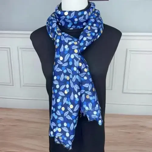 WaJuemy Travel Boho Scarf for Women Casual Lightweight PasModazoneina Scarves Fashion Multicolor Shawl Wraps with Fringed Beads - 4