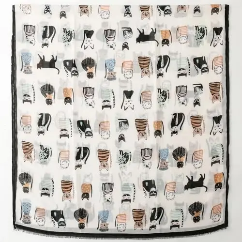 WaJuemy Travel Boho Scarf for Women Casual Lightweight PasModazoneina Scarves Fashion Multicolor Shawl Wraps with Fringed Beads - 3