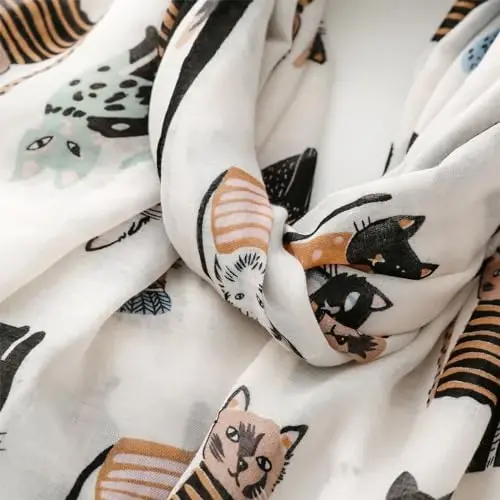 WaJuemy Travel Boho Scarf for Women Casual Lightweight PasModazoneina Scarves Fashion Multicolor Shawl Wraps with Fringed Beads - 4