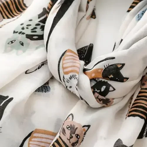 WaJuemy Travel Boho Scarf for Women Casual Lightweight PasModazoneina Scarves Fashion Multicolor Shawl Wraps with Fringed Beads - 4