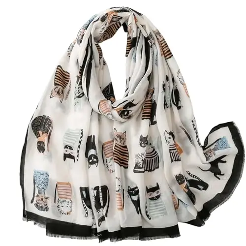 WaJuemy Travel Boho Scarf for Women Casual Lightweight PasModazoneina Scarves Fashion Multicolor Shawl Wraps with Fringed Beads - WAJUEMY