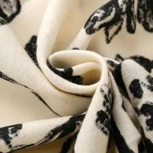 WaJuemy Travel Boho Scarf for Women Casual Lightweight PasModazoneina Scarves Fashion Multicolor Shawl Wraps with Fringed Beads - 5