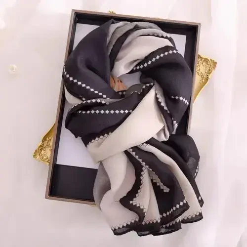 WaJuemy Travel Boho Scarf for Women Casual Lightweight PasModazoneina Scarves Fashion Multicolor Shawl Wraps with Fringed Beads - 6