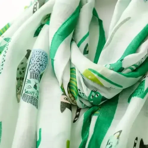 WaJuemy Travel Boho Scarf for Women Casual Lightweight PasModazoneina Scarves Fashion Multicolor Shawl Wraps with Fringed Beads - 4