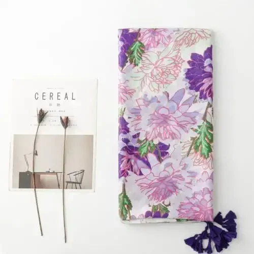 WaJuemy Travel Boho Scarf for Women Casual Lightweight PasModazoneina Scarves Fashion Multicolor Shawl Wraps with Fringed Beads - 2