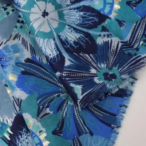 WaJuemy Travel Boho Scarf for Women Casual Lightweight PasModazoneina Scarves Fashion Multicolor Shawl Wraps with Fringed Beads - 5