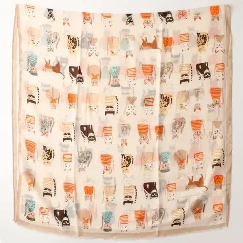 WaJuemy Travel Boho Scarf for Women Casual Lightweight PasModazoneina Scarves Fashion Multicolor Shawl Wraps with Fringed Beads - 3