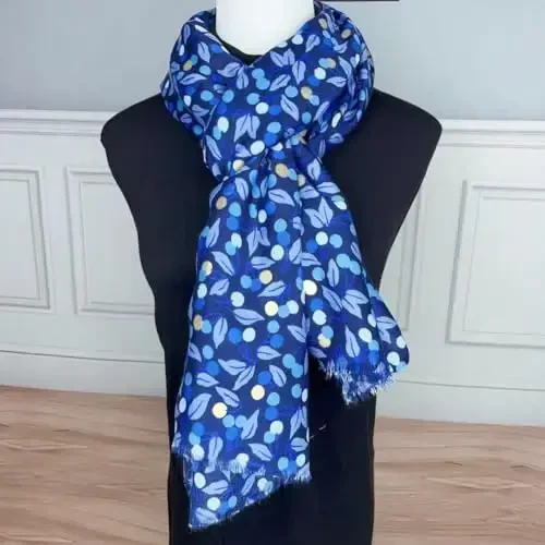 WaJuemy Travel Boho Scarf for Women Casual Lightweight PasModazoneina Scarves Fashion Multicolor Shawl Wraps with Fringed Beads - 3