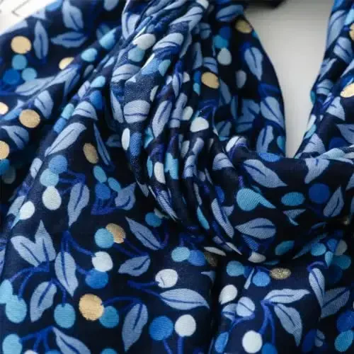 WaJuemy Travel Boho Scarf for Women Casual Lightweight PasModazoneina Scarves Fashion Multicolor Shawl Wraps with Fringed Beads - 5