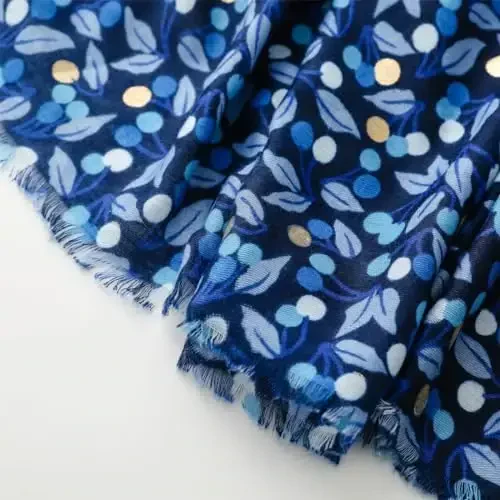 WaJuemy Travel Boho Scarf for Women Casual Lightweight PasModazoneina Scarves Fashion Multicolor Shawl Wraps with Fringed Beads - 6