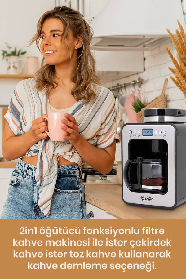 Wake Up Digital Time-Set 2-in-1 Grinder Filter Coffee Machine - 24