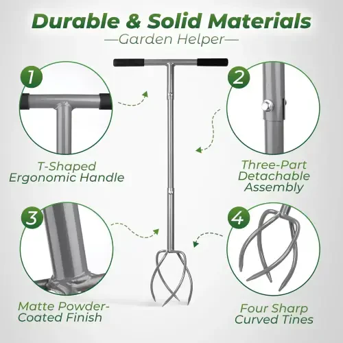 Walensee Twist Tiller for Garden, Claw Cultivator Tool - 3