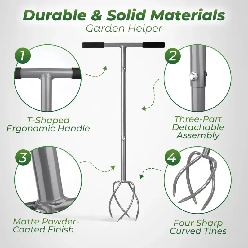 Walensee Twist Tiller for Garden, Claw Cultivator Tool - 3