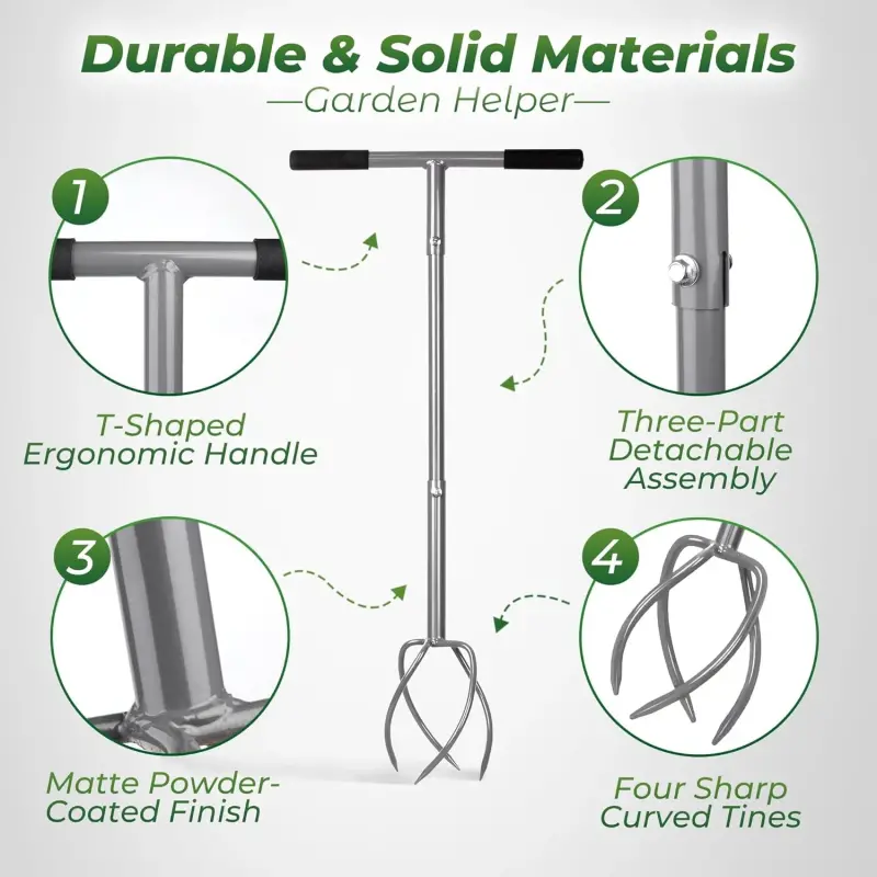 Walensee Twist Tiller for Garden, Claw Cultivator Tool - 3