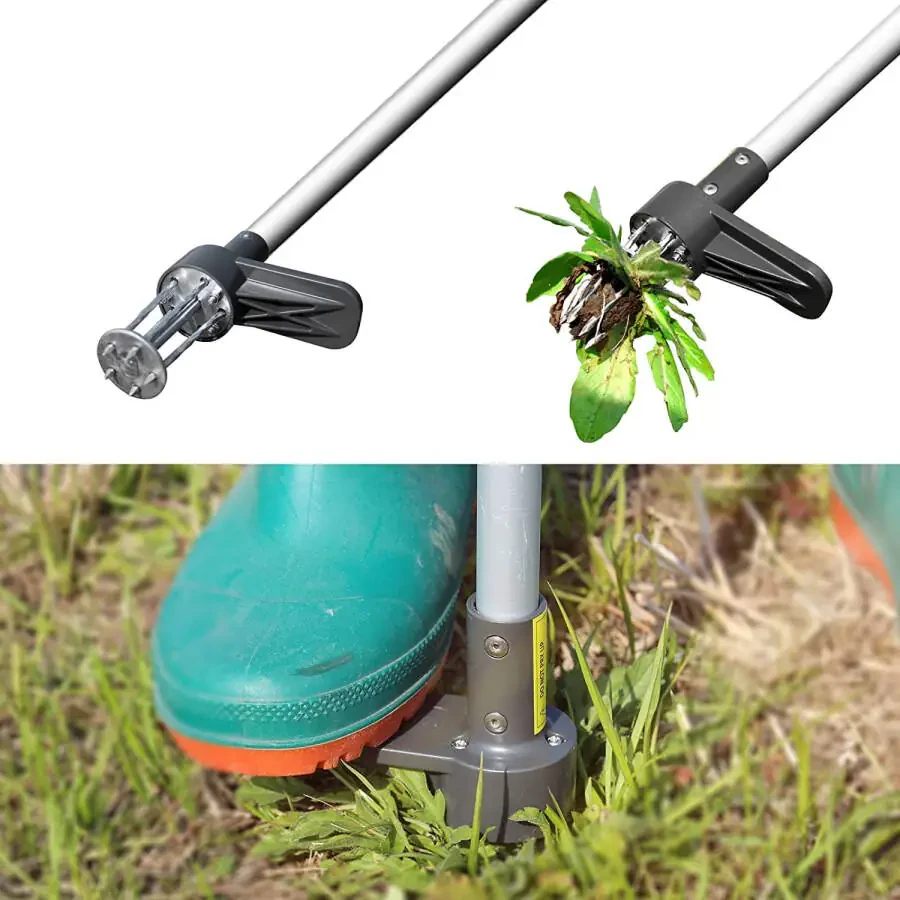 Walensee Upgraded Weed Puller, Stand Up Weeder Hand Tool, Long Handle Garden Weeding Tool with 5 Claws, Hound Weed Puller for Dandelion, Standup Weed Root Pulling Tool and Picker, Grabber (1 Pack) - 3