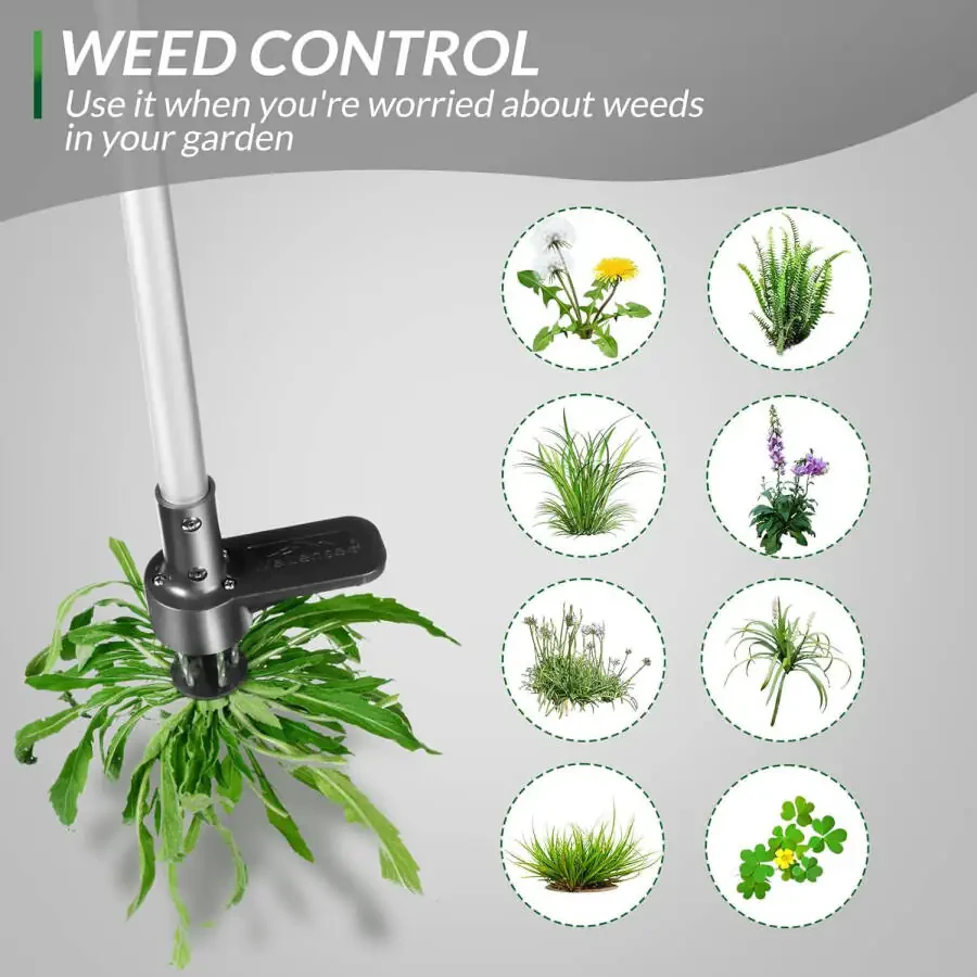 Walensee Upgraded Weed Puller, Stand Up Weeder Hand Tool, Long Handle Garden Weeding Tool with 5 Claws, Hound Weed Puller for Dandelion, Standup Weed Root Pulling Tool and Picker, Grabber (1 Pack) - 5